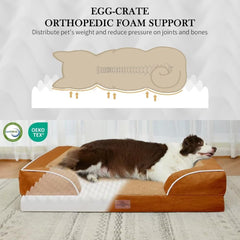Comfort Expression xl dog bed 42x30 with removable bolsters for secure rest