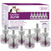 Comfort Zone multi-cat refill 6-pack ready for use, supports calmer multi-cat spaces.