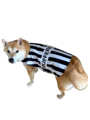 ComfyCamper referee shirt dog costume back view ideal for Halloween and cozy wear