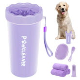 Comotech large paw cleaner cup in action for quick muddy paw cleanup