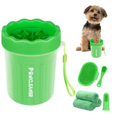 Comotech paw cleaner small cup open shows easy-water wash for muddy paws.