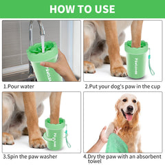 Comotech absorbent towels dry paws quickly after washing sessions.