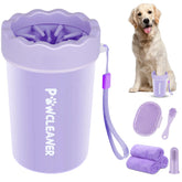 Comotech professional 7-in-1 paw cleaner medium purple for muddy paws cleanup
