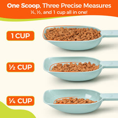 ComSaf BPA-free dog scoop emphasizes food-grade safety for kibble.
