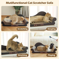 ComSaf cat scratcher bed armrests provide head and neck support