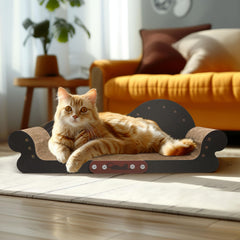 ComSaf cardboard scratcher with dual surfaces for scratching and marking territory