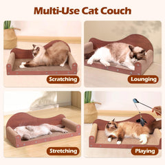 ComSaf extra-large design suits two cats for lounging, scratching, or play.