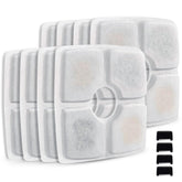 Comsmart pet fountain filter set box displays eight-pack filters for clean, fresh-tasting water.