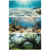 COMSUN aquarium background with undersea ruins adds realistic depth to your tank for a vivid viewing experience.