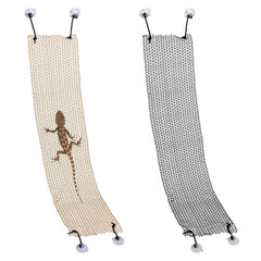 COMSUN bearded dragon hammock rectangle black-yellow, resting and basking platform
