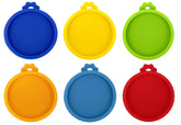 Comtim cat can lids for 3oz cans shown open for easy access and freshness