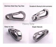 Comtim dog tag clip pack with rings demonstrates included hardware for easy tag switching.
