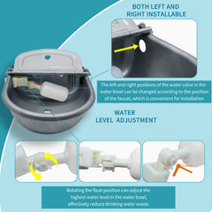 COMVIEE water bowl installation outdoors shows secure mounting for outdoor use