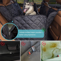 Comwish dog seat cover side flaps guard doors and ease entry.