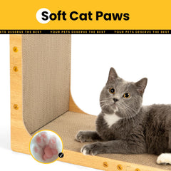 Conlun Cardboard Cat Scratcher durable cardboard close-up, sturdy scratching surface