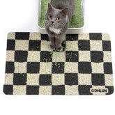 Conlun cat litter mat chessboard pattern closeup traps litter effectively
