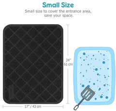 Conlun cat litter mat deep grooves trap debris and reduce mess.