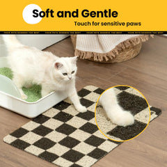 Conlun cat litter mat dense grooves trap litter from paws