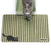 Conlun cat litter mat mesh closeup captures stray litter for cleaner floors.