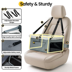 Conlun anti-slip center strap anchors the booster for safety.
