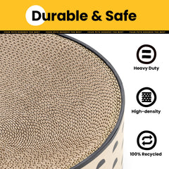 Conlun Natural corrugated cardboard detail, eco-friendly material supports scratching behavior.