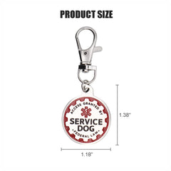 Consio puppy service dog tag double-sided back showing durability.