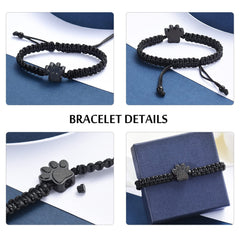 Constantlife bracelet black rope wrap detail for everyday remembrance.