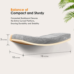 COOLEX cat wall bed cushion demonstrates removable soft cover for comfort.