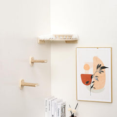 COOLEX cat wall shelves 3-steps highlight stable, multi-level climbing for feline exercise