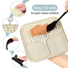 Coomazy non-toxic silicone lick mat is easy to clean after treats.
