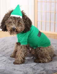 Coomour Christmas dog shirt packaging display with included hat.