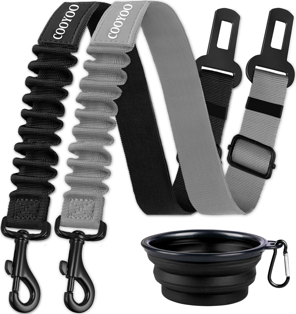 COOYOO dog seat belt durability with reinforced stitching supports safe road trips.