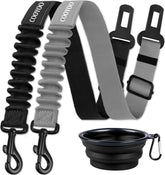 COOYOO dog seat belt durability with reinforced stitching supports safe road trips.