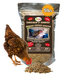 Coop Care Chicken’s Choice Organic Chicken Scratch bag shown as a premium organic poultry treat for enrichment