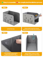 Coorganisers waterproof cat litter box enclosure anti-leakage design protects walls and floors