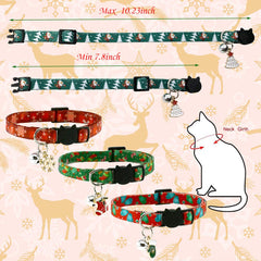 CooShou collar set image showcasing green festive collar with snowflake charm