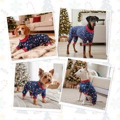CooShou dog pajama fabric closeup showing soft elastic knit.