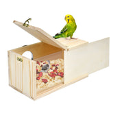 CooShou parakeet nesting box front view with acrylic window for easy observation.