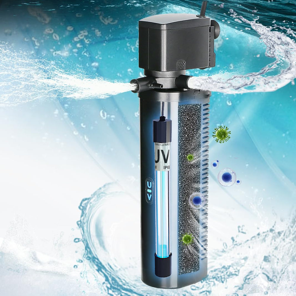 COOSPIDER aquarium filter front view enhances water flow for large tanks.