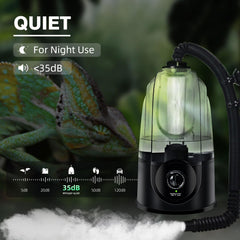 COOSPIDER silent reptile humidifier ideal for quiet night operation.