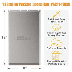 COOUTE replacement flap on a PetSafe door showing easy installation