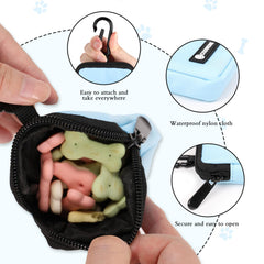 COOWONE dog treat pouch showing 1.6-cup capacity for treats