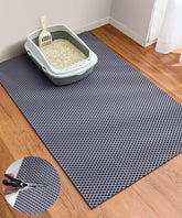 Cooyes cat litter mat cut-to-fit edges adapt to any litter box shape and space