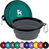 COOYOO collapsible dog bowl folded flat for compact travel storage
