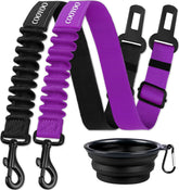 COOYOO dog seat belt packaging highlights value pack for safe road trips.