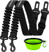 COOYOO dog seat belt retractable harness keeps dogs safe during car trips.