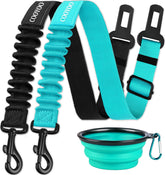 COOYOO dog seat belt retractable shows durable nylon and reinforced stitching for safe rides.