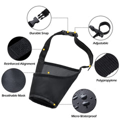 CooZero adjustable buckle muzzle image highlights secure, customizable fit for different breeds.