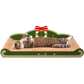 COOZMENT sofa-cat-scratching-couch front view shows durable cardboard lounge for scratching and resting.