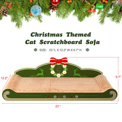 COOZMENT sofa-cat-scratching-couch side view highlights cozy backrest for relaxed naps.